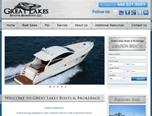 Tablet Screenshot of greatlakesboatsandbrokerage.com